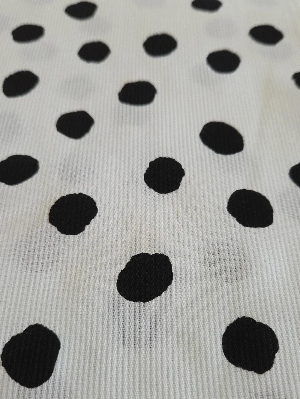 Robert Kaufman Company, Inc. Black & White Polka Dot Blended Sewn Fabric 2.1yds